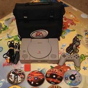 Original Sony PlayStation 1,carrying Bag 12 Games & Controller,tested & Working
